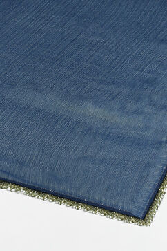 Indigo LIVA Woven Tired Kurta Suit Set image number 3