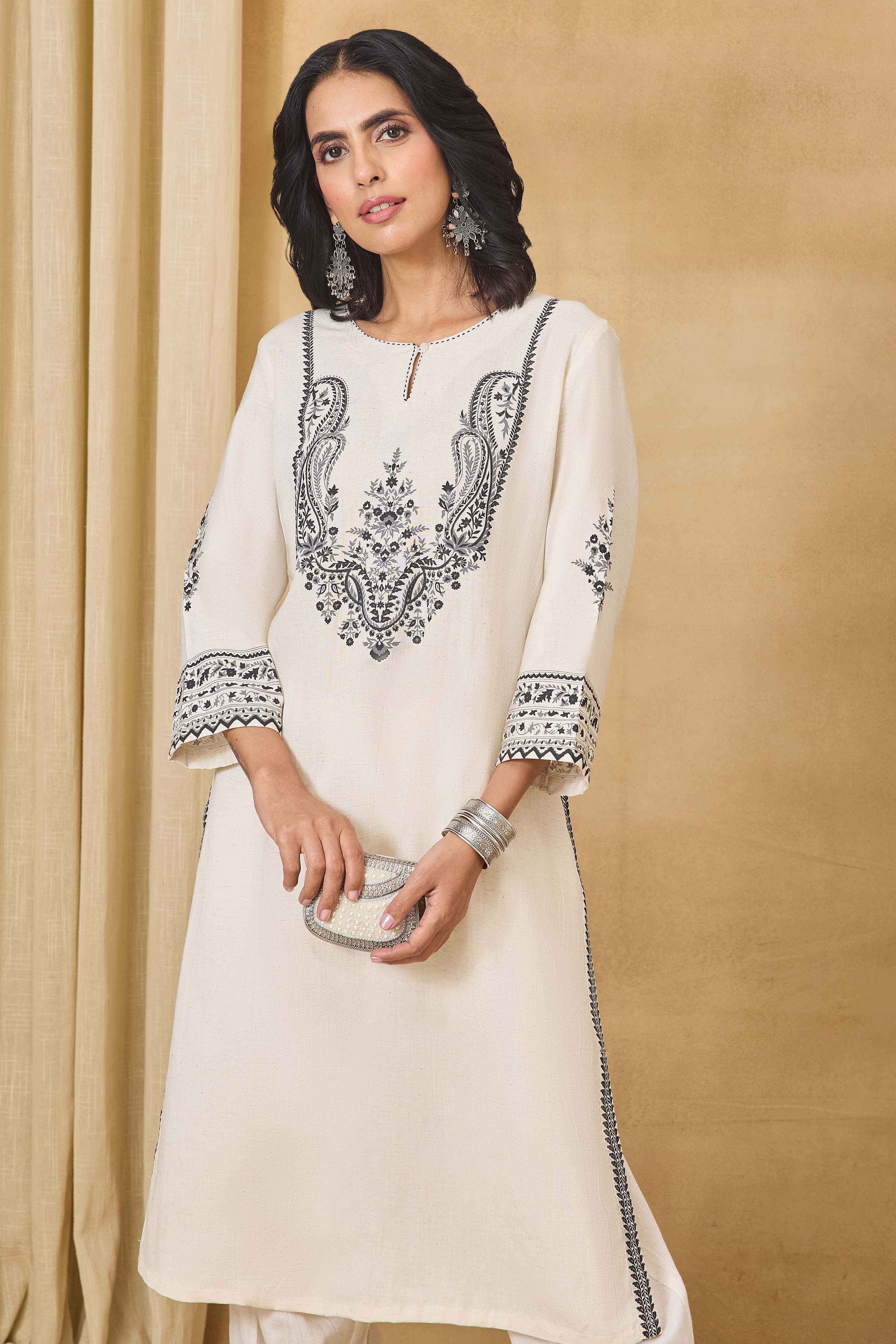 Natural Rayon Flex Straight Printed Kurta image number 7