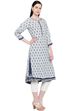 Indigo Rayon Straight Kurta image number 3