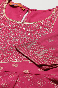 Fuschia LIVA Kalidar Dress image number 1