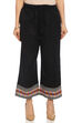 Black Cotton Fusion Pants image number 0