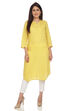Pink Straight Viscose Kurta image number 0