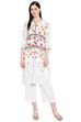Off White Viscose Straight Kurta image number 0