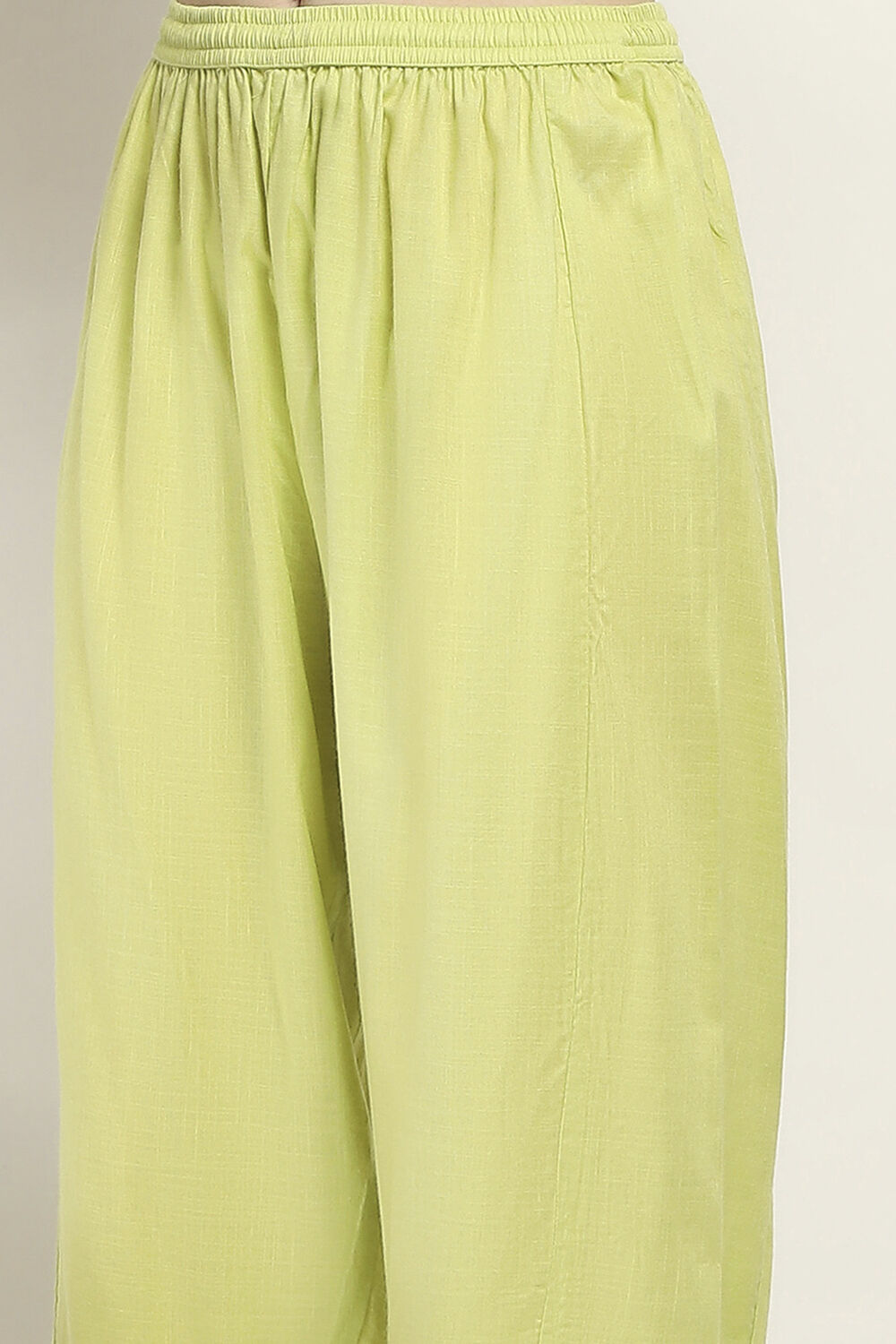 Lime Green Viscose Rayon Flared Set image number 2