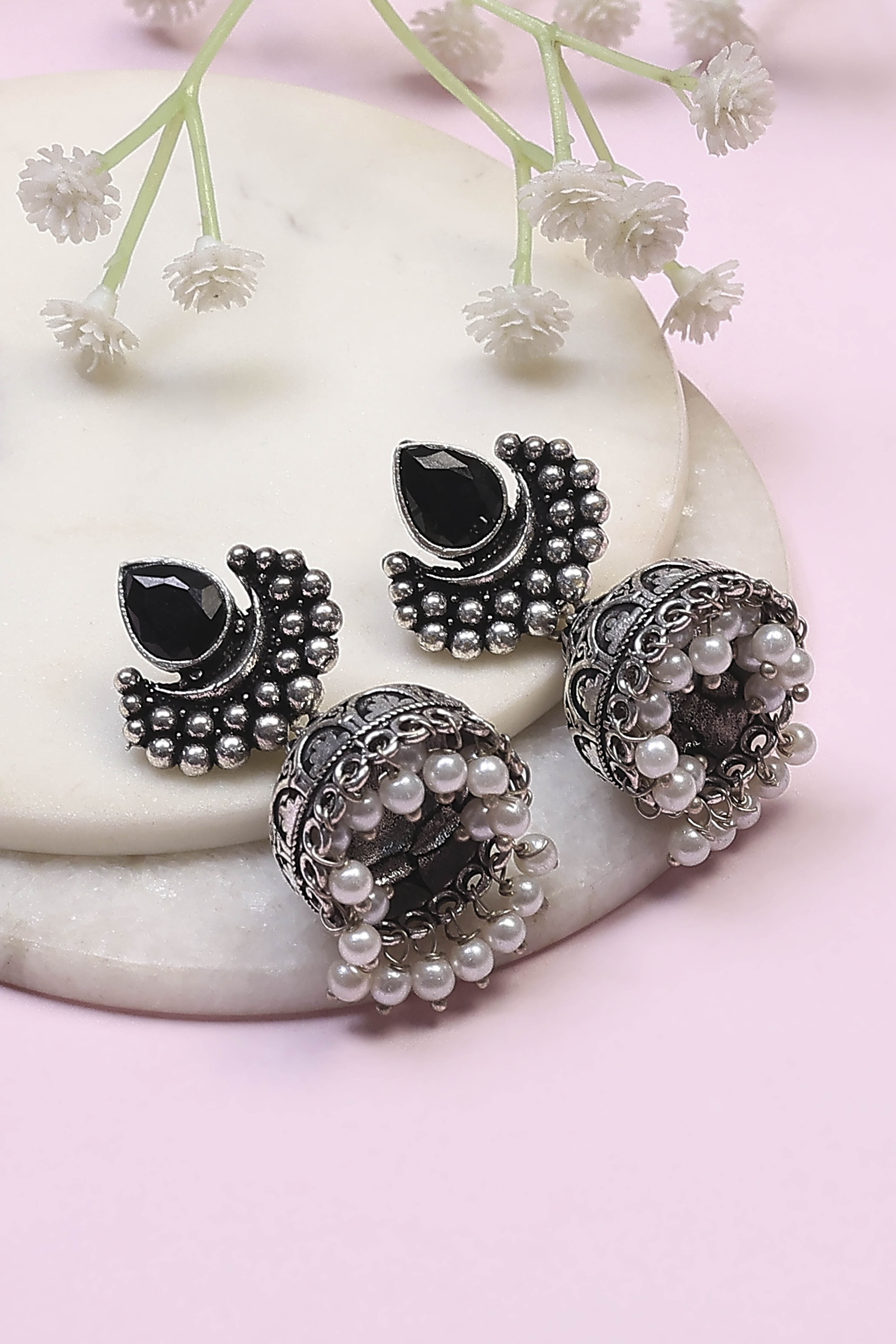 Black Brass Jhumka image number 0