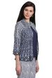 Indigo Rayon Front Open Indie Top image number 3