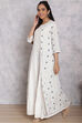 Off White Cotton Front Open Dress image number 2