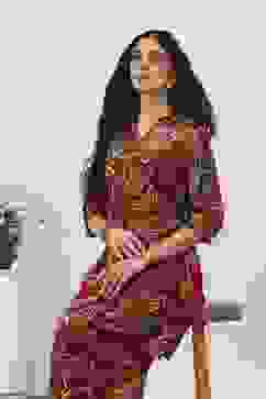 Red Rayon Viscose Rayon Kurta Pants Set image number 7