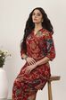 Red Rayon Viscose Rayon Kurta Pants Set image number 7