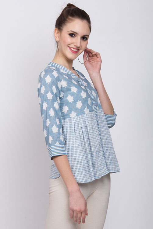 Grey Viscose Indie Top image number 3