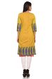 Lime Green Straight Cotton Kurta image number 3