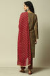 Maroon Viscose Printed Dupatta image number 2