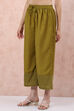 Lime Green Art Silk Palazzo Pants image number 2