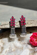 Red Metal Brass Earring image number 1