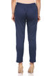Navy-Blue Art Silk Slim Pants image number 1