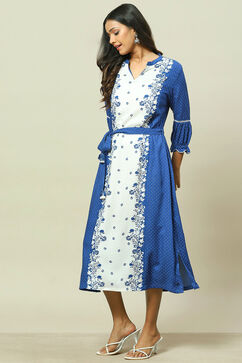 Blue LIVA Straight Dress image number 2