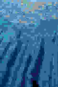 Blue LIVA Flared Printed Dress image number 1