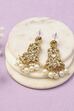 White Oxidised Alloy Earrings image number 2