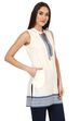 Off White Straight Cotton Indie Top image number 3