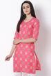 Mint Green Cotton Straight Kurta image number 3