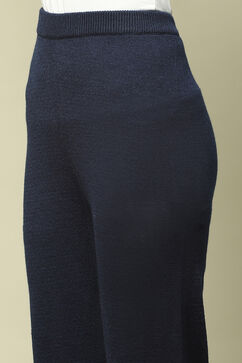 Navy Acrylic Regular Solid Legging image number 1