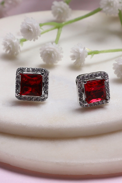Red Alloy Studs image number 0