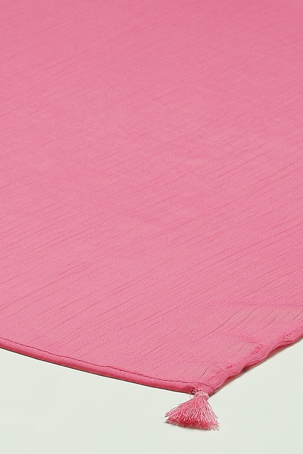 Pink Cotton Blend Woven Dupatta image number 1