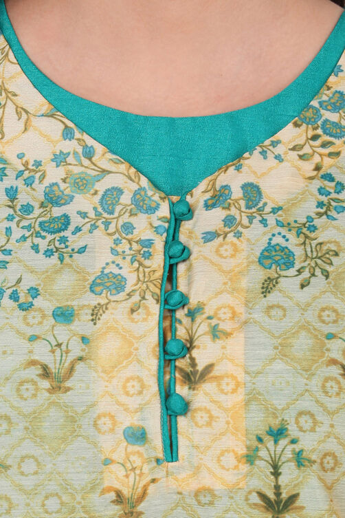 Beige A-Line Polyester Kurta image number 5