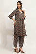 Navy Viscose Straight SET image number 5