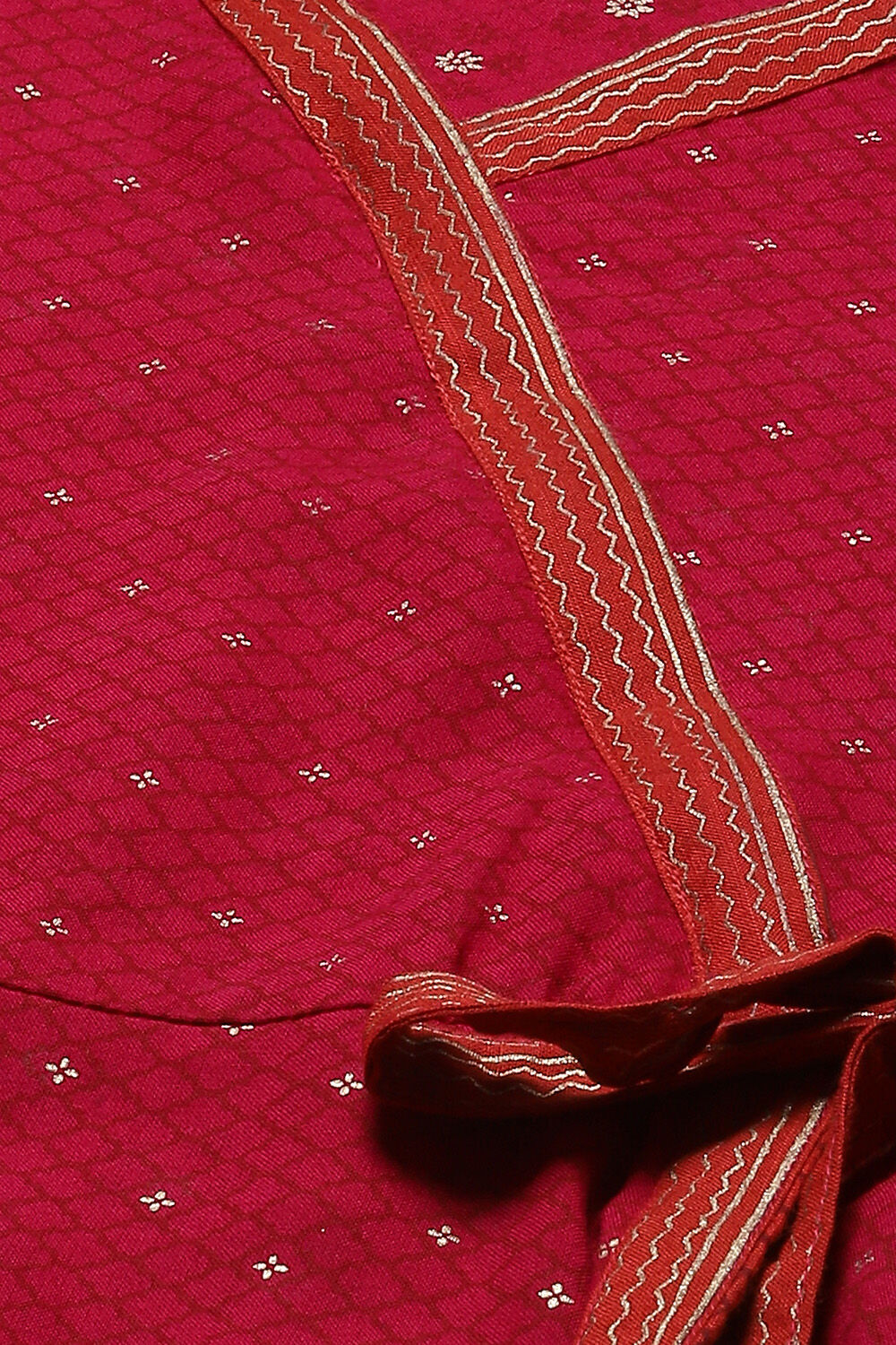 Pink Rayon Slub Printed Tired Top image number 1