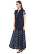 Indigo Straight Viscose Rayon Indie Top image number 3