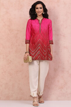 Pink LIVA Straight Short Kurti image number 5