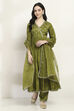 Green Viscose Kalidar Set image number 6