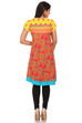 Yellow Cotton Flared Kurta image number 1