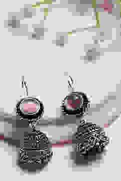 Light Pink Alloy Drop & danglers image number 0