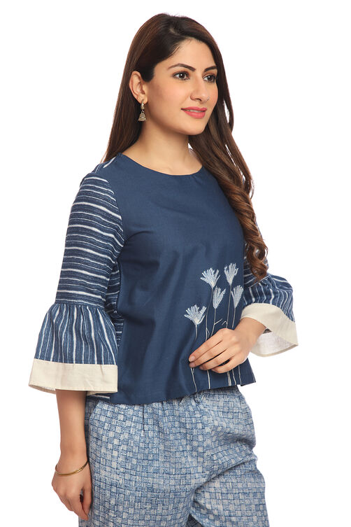 Indigo Short top Cotton Indie Top image number 2
