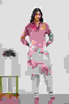 Pink Rayon Straight Kurtas image number 5