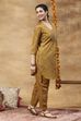 Yellow Viscose Blend A-Line Printed Kurta Pants Set image number 4