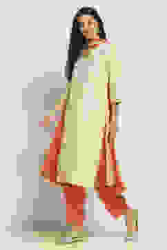 Gold Viscose Straight Set image number 3