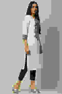 Ecru Rayon Staight Kurta image number 4