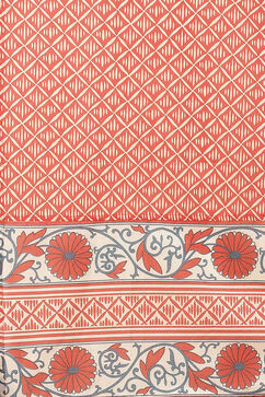 Orange Straight Printed Suit Set image number 2