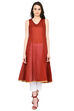 Black Flared Cotton Kurta image number 5