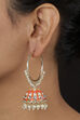 Red Metal Brass Earrings image number 0
