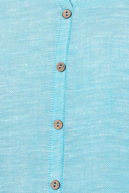 Blue Straight Poly Cotton Kurta image number 1