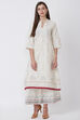 Ecru Cotton And Flex A Line Kurta image number 0