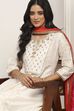 White Viscose Polyester Cotton Lehenga Sets image number 1