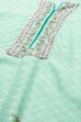 Aqua Rayon Straight Printed Suit Set image number 1