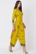 Yellow Viscose Rayon Straight Kurta image number 0