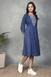 Blue Rayon A-Line Dresses image number 0