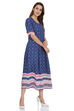 Indigo Flared Viscose Dress image number 3